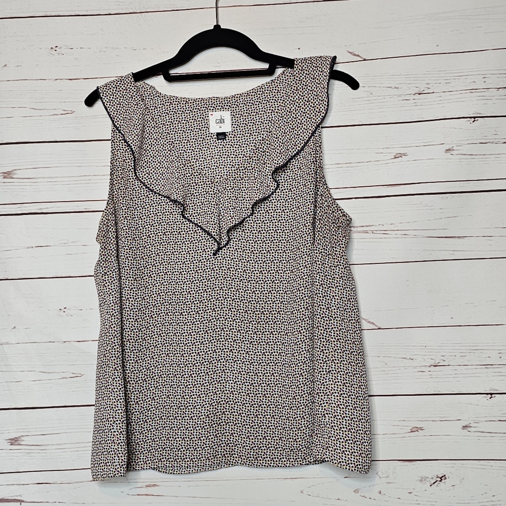 CAbi Stellar Star Print Ruffle Blouse Style#3983